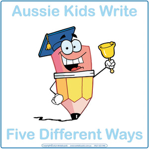 Australian Handwriting Styles, Aussie Kids Write Five Different Ways, Australian School Handwriting