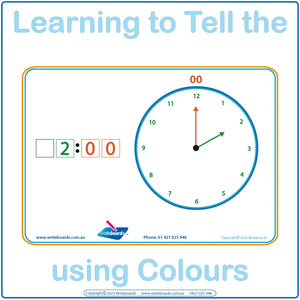Learn to Tell the Time Using Colours, Teach Your Child to Tell the Time