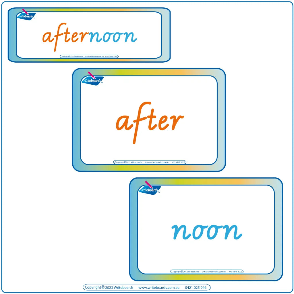 VIC Compound Word Flashcards, Compound Word Flashcards using VIC Handwriting, VIC Colour Coded Compound Word Flashcards