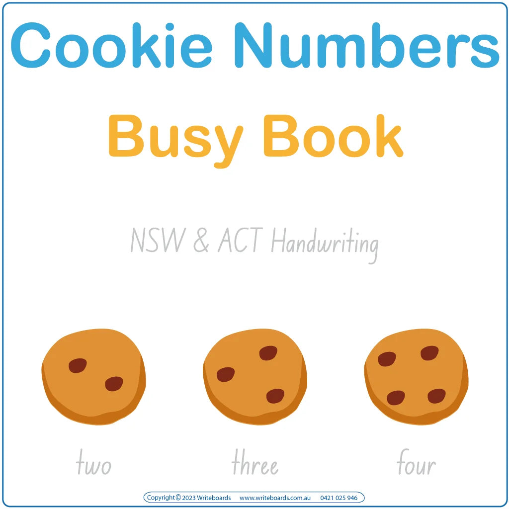 Teach Your Child to Count using NSW School Handwriting, NSW Counting Busy Book, NSW Counting Book