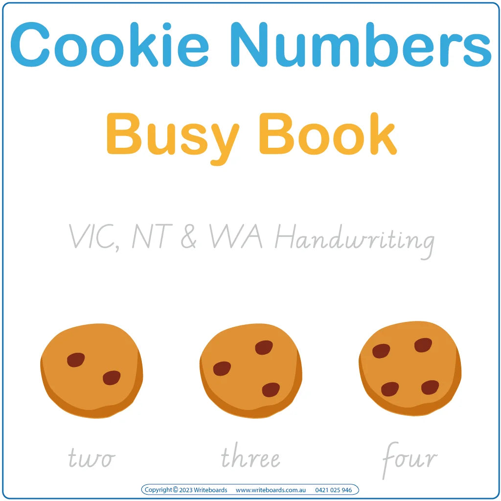 Teach Your Child to Count using VIC School Handwriting, VIC Counting Busy Book, VIC Counting Book