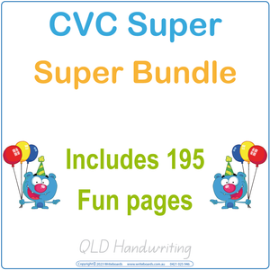 QLD CVC Words Games Bundle, CVC Games Bundle for QLD Handwriting, QLD CVC word games