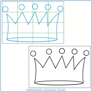 Teach your child how to draw princess castles using a grid & a Reusable board