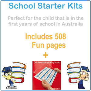 Starting School in Australia, Aussie School Starter Kit, Our Australian Handwriting Kits include Tracing Worksheets