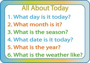 SA Learn Everything about Today, Learn about days and weeks, months and seasons, weather and years