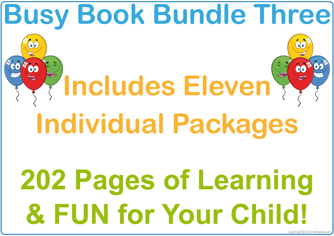 Busy Book Bundle Three for SA Handwriting includes 202 pages