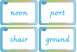 VIC Compound Word Flashcards, Compound Word Flashcards using VIC Handwriting, VIC Colour Coded Compound Word Flashcards