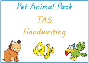 TAS Beginner's Font Busy Book Pet Animals Pack also contains Flashcards and a Bingo game