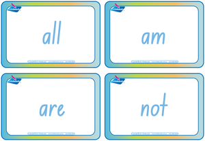 Dolch Words Flashcards completed using NSW Foundation Font for Occupational Therapists and Tutors