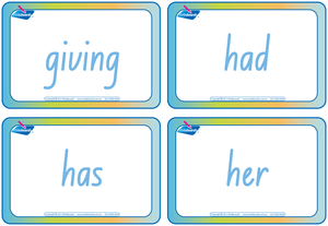 Dolch Words Flashcards completed using NSW Foundation Font for Tutors and Occupational Therapists