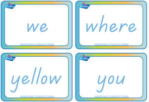 Dolch Words Flashcards completed using TAS Modern Cursive Font for Tutors and Occupational Therapists