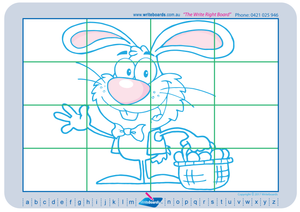 Teach your child how to draw Easter related pictures using a grid