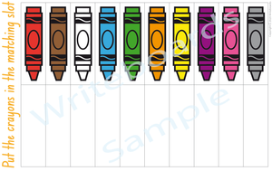 Busy Book Colour Pack where your child has to match the NSW & ACT crayon colours