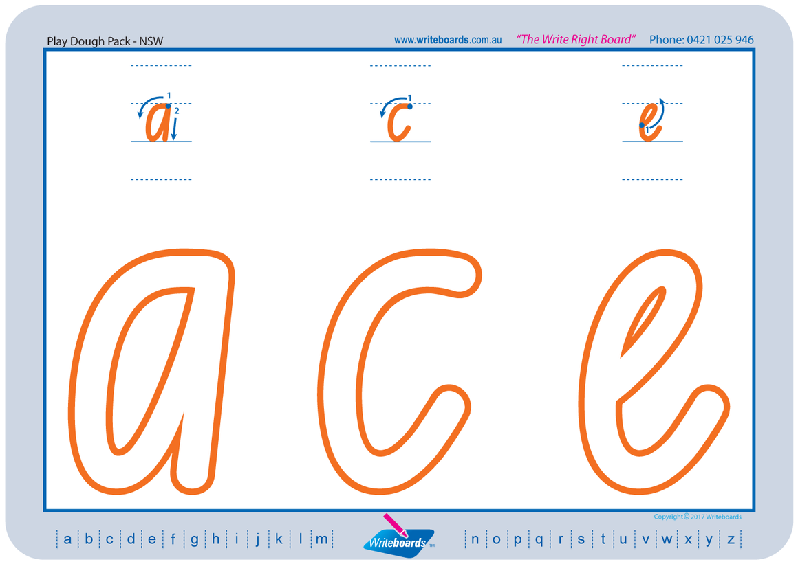 NSW Foundation Font large letters and number worksheets for teachers, Play dough worksheets for teachers
