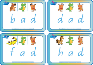QLD Beginner Font CVC Flashcard & Games Package for Teachers, CVC Teaching Resources for QLD