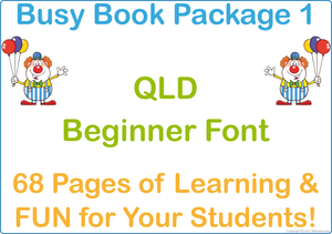 QCursive Busy Book Package for Teachers, QLD Beginner Font Busy Book Package for Teachers