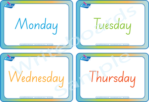 Free Flashcards for Days of the Week come with our Busy Book for SA Handwriting