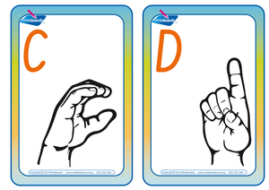 SA Modern Cursive Font Sight words and sign language flashcards for Childcare, SA Childcare Resources