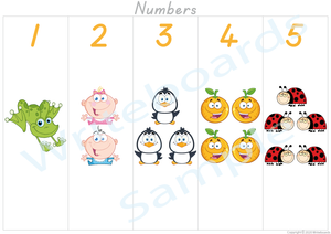 Busy Book Number Pages where your child has to add the Missing Number Word for TAS