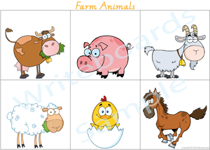 VIC / NT & WA Busy Book Farm Animals, Your child has to add the names