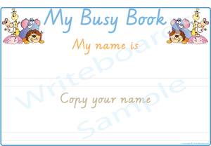 VIC / WA & NT Handwriting - Teach Your Child Their Name Busy Book