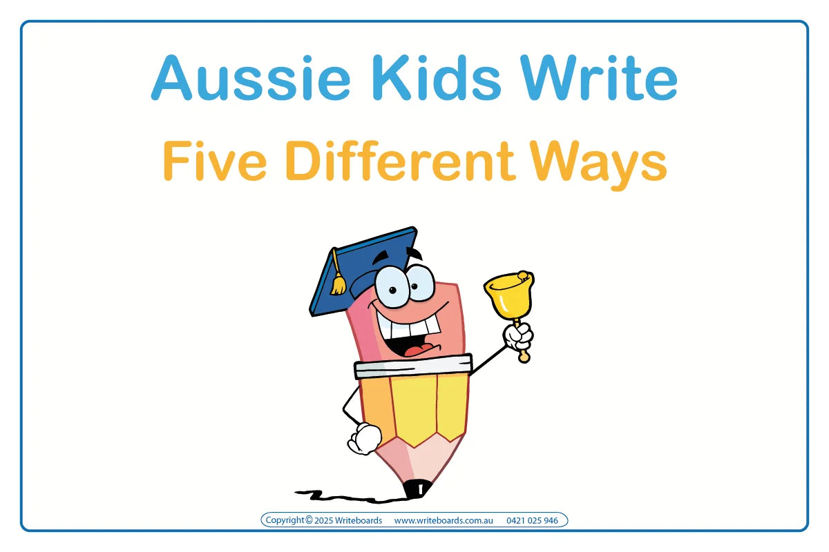 Aussie Kids Write Five Different Ways