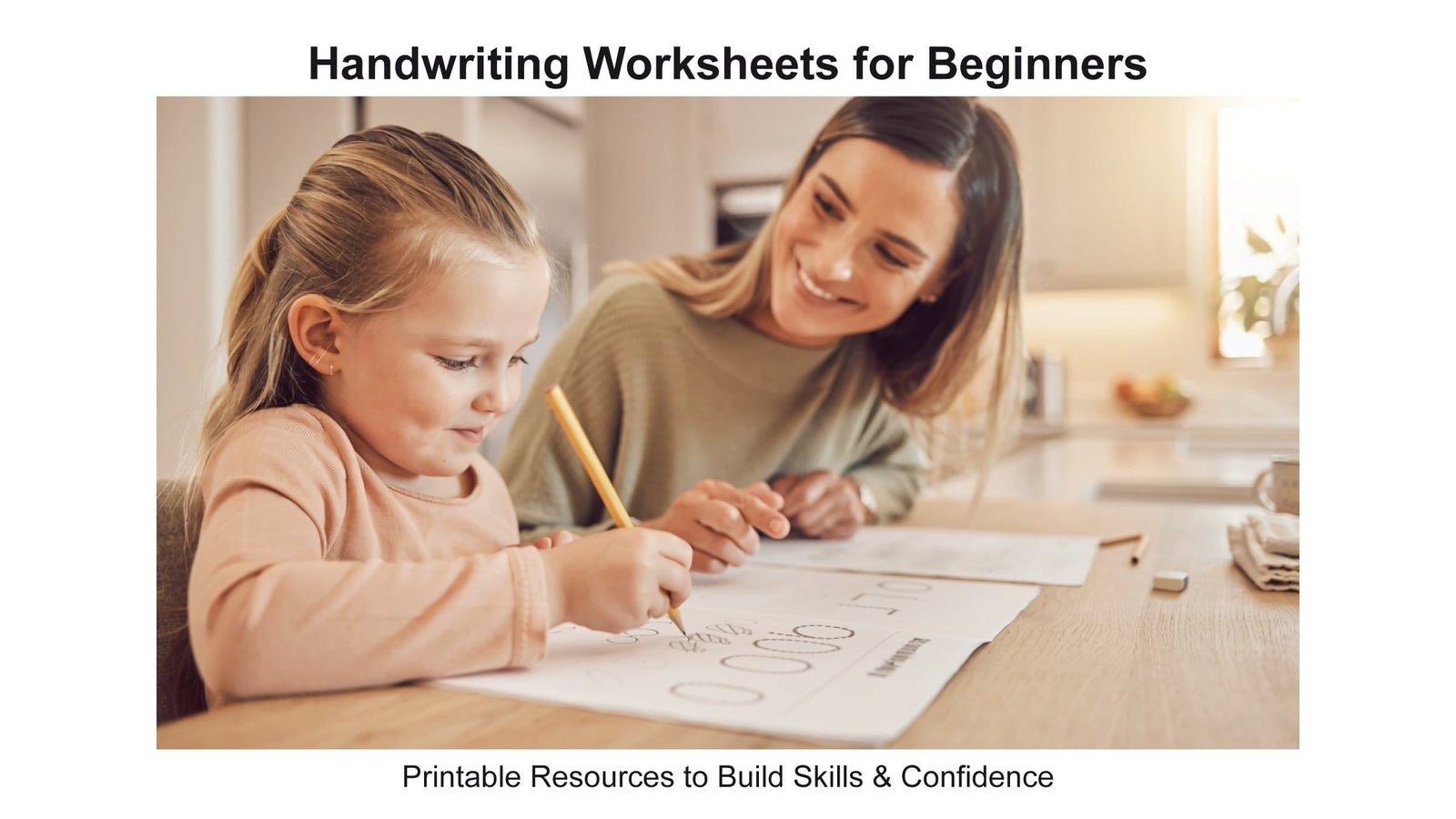 Handwriting and tracing worksheets for beginners