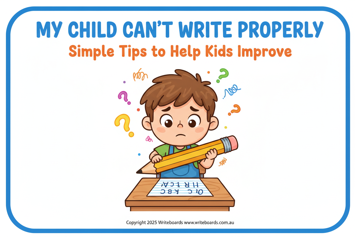 My child can't write properly tips and worksheets