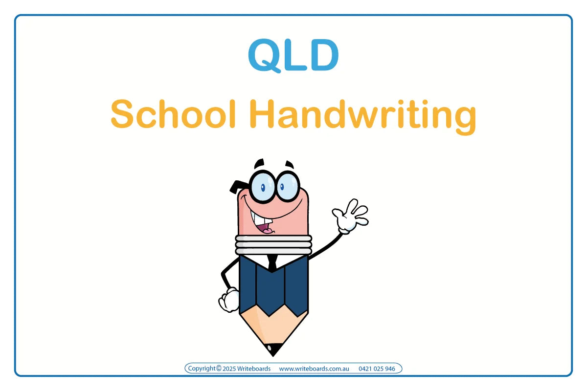 Teach your child the right way to form letters & numbers for QLD School Handwriting 