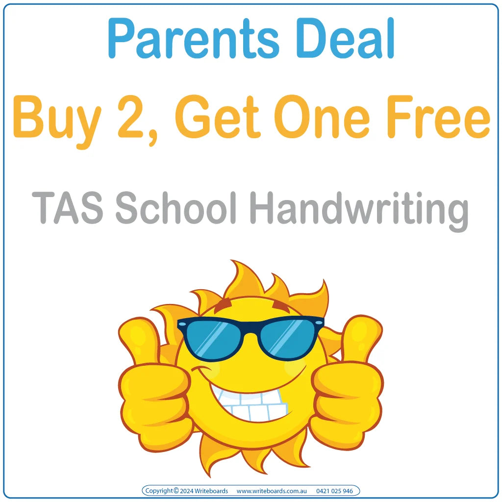 TAS Modern Cursive handwriting worksheets and flashcards for parents printable buy two get one free