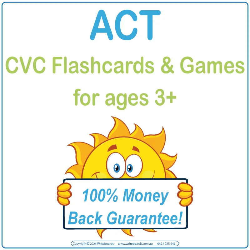 CVC Flashcards & Games for ACT Handwriting