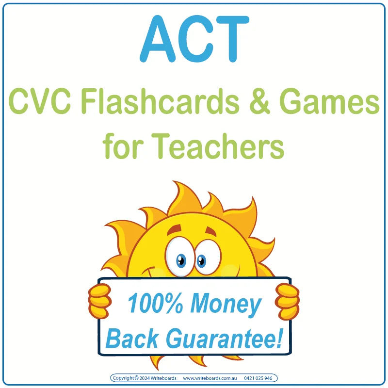 CVC Flashcards & Games for ACT Teachers