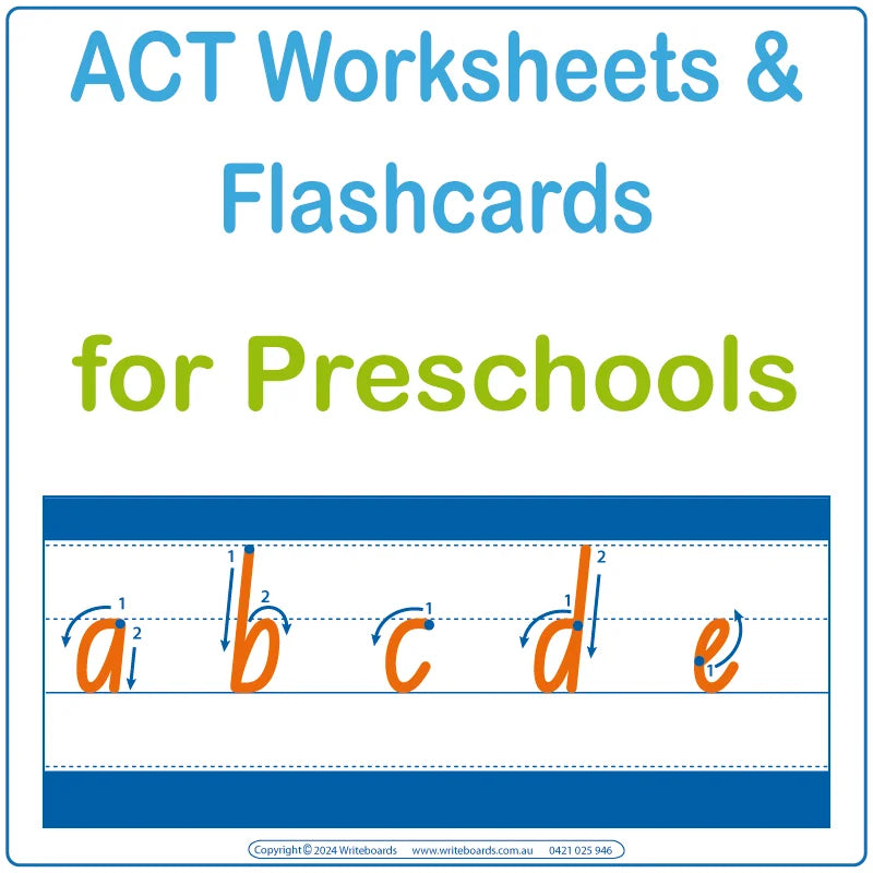 ACT Worksheets & Flashcards for Childcare & Preschools, ACT School Readiness Worksheets for Childcare Educators