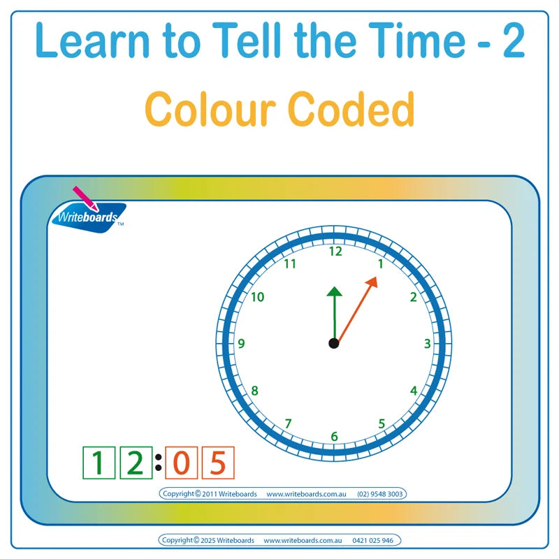 Australian Advanced School Kit includes Learn to Tell the Time Worksheets and Flashcards Stage 2
