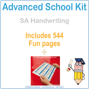 Advanced School Kit + Worksheets - SA Modern Cursive Font
