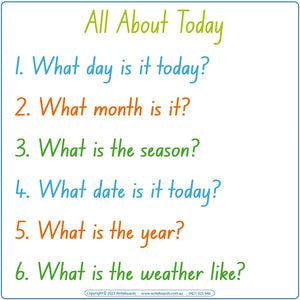 Teach Your Child all about TODAY completed using NSW & ACT Handwriting