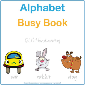 QLD Alphabet Busy Book, QLD Alphabet Quiet Book, Teach Your Child QLD Handwriting
