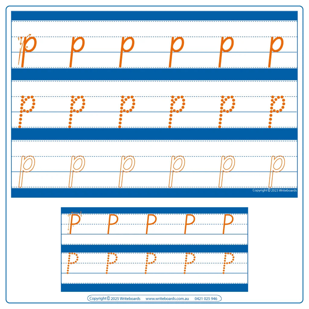 Help for Messy Handwriting with our Guided Alphabet & Numbers Worksheets using SA Modern Cursive Font