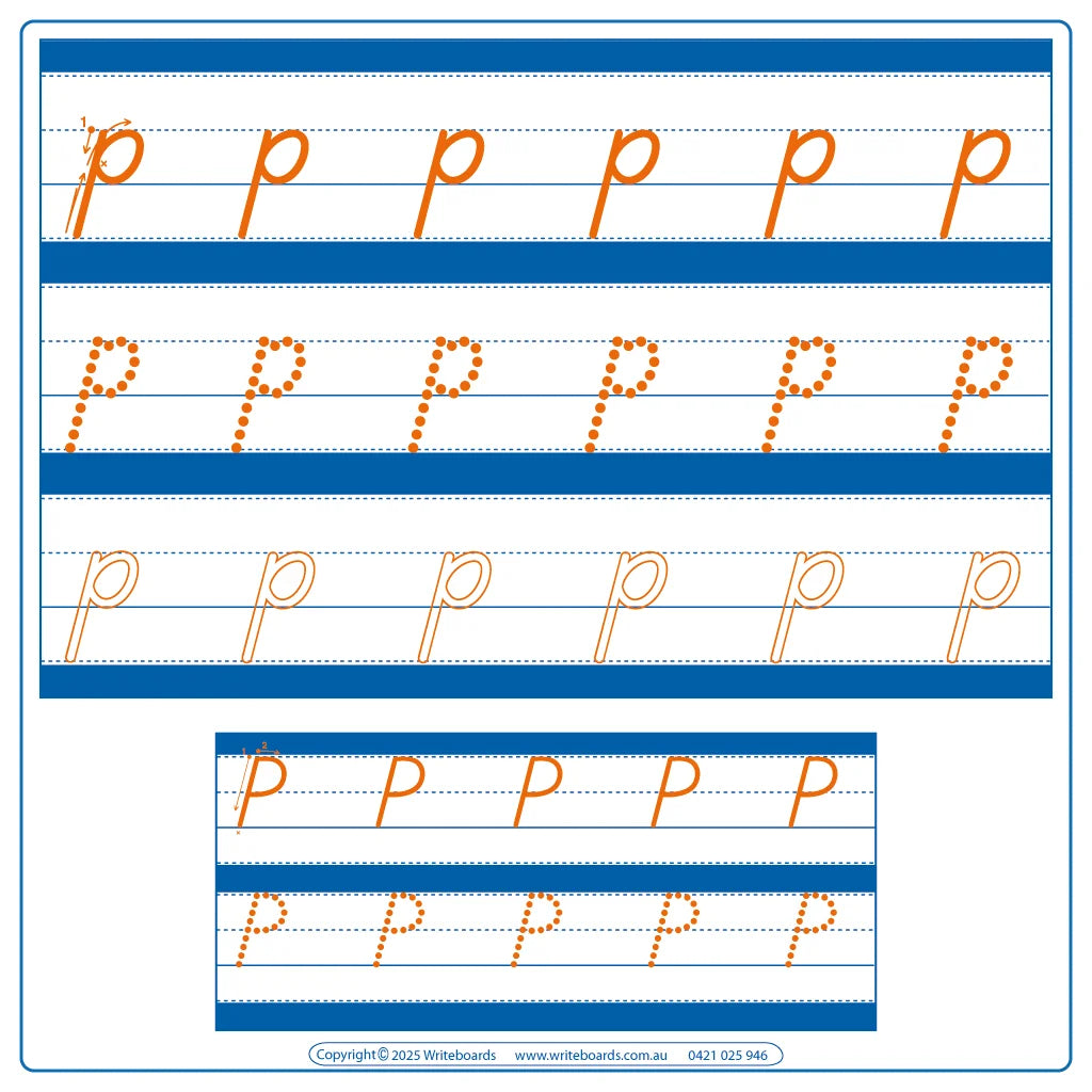 Help for Messy Handwriting with our Guided Alphabet & Numbers Worksheets using TAS Modern Cursive Font
