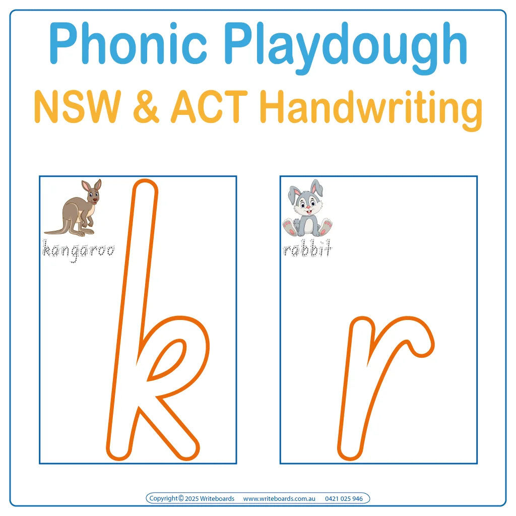 NSW Animal Phonics: 26 pages of play dough fun for Kids in NSW & ACT