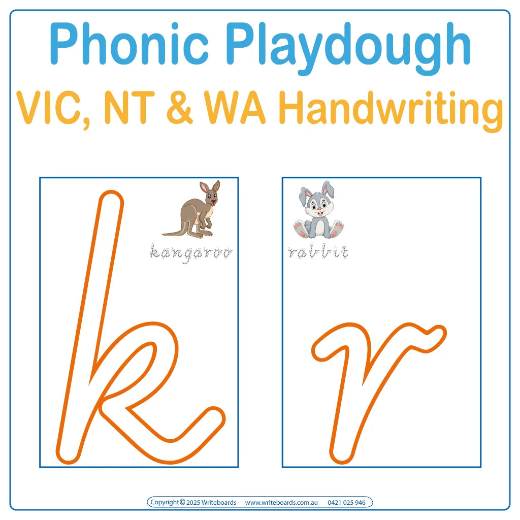 Aussie Animal Phonics: 26 pages of play dough fun for Kids in VIC & WA