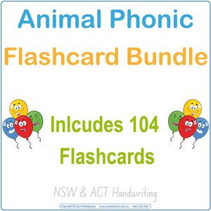 NSW Phonic Flashcard Bundle, ACT Phonic Flashcard Bundle, NSW Animal Phonic Flashcard Bundle, NSW Animal Flashcards