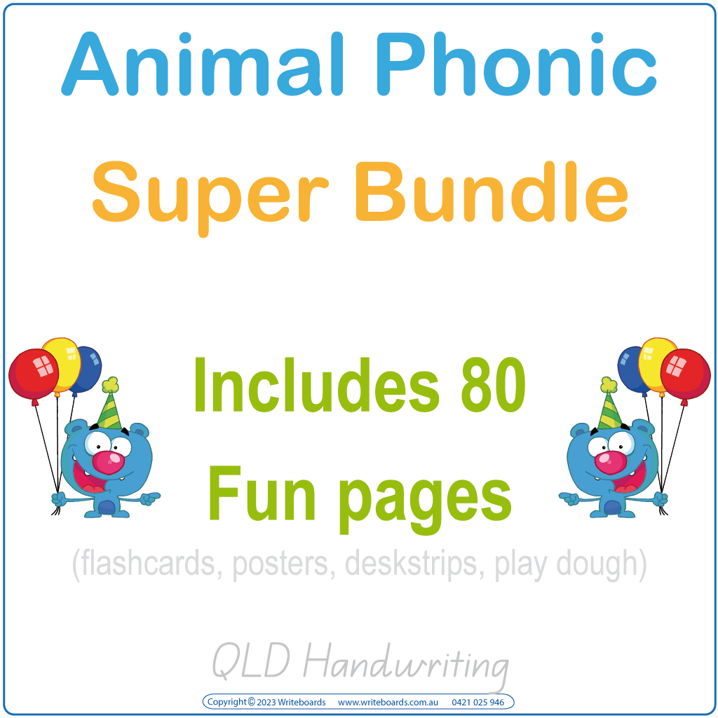 QLD Phonic Bundle completed in QLD School Handwriting. Give your child the ULTIMATE HEAD START! 