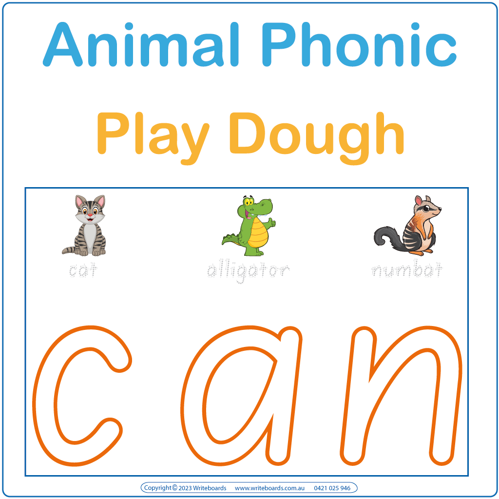 Animal Phonics Play Dough Pack for SA Handwriting