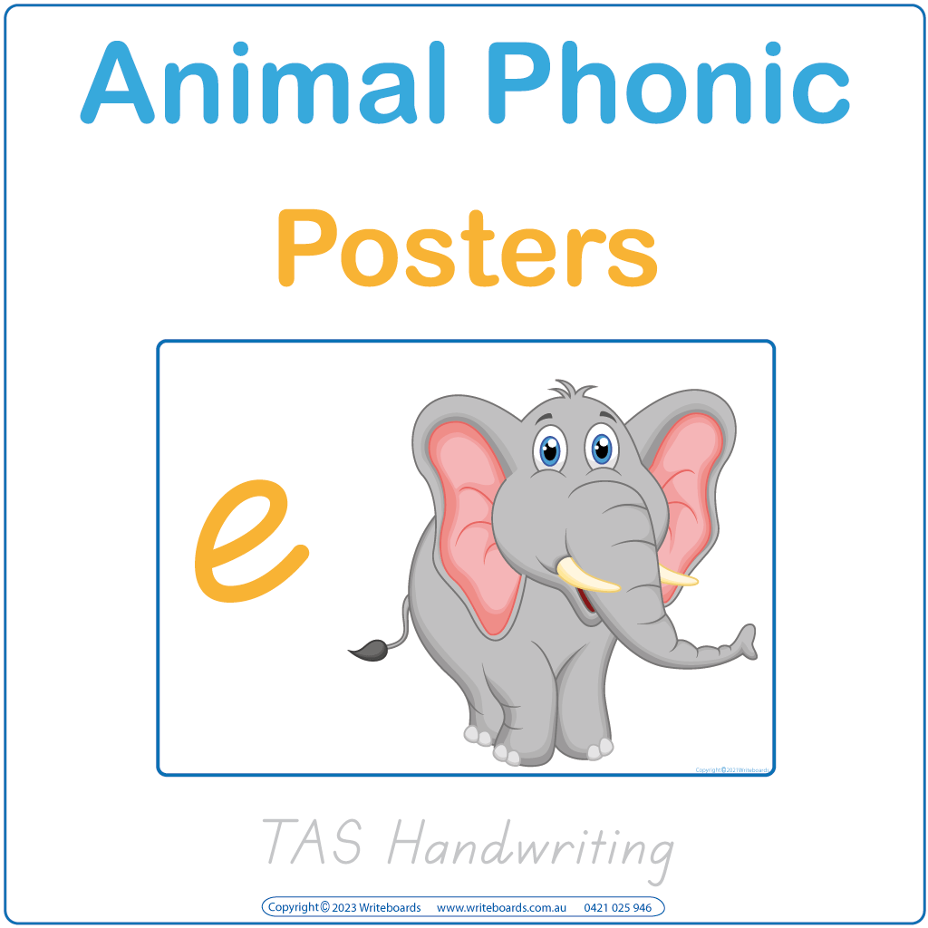 Animal Phonics Posters for TAS Handwriting