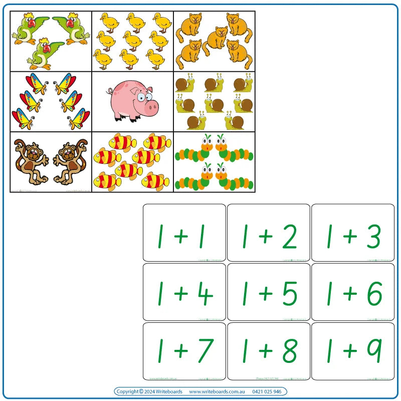 SA School Readiness Kit includes a FUN Arithmetic Bingo Game, Help your child add & subtract