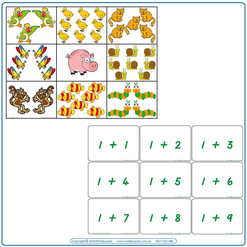 TAS School Starter Kit includes a FUN Arithmetic Bingo Game, Help your child add & subtract