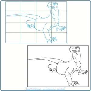 Teach your child how to draw Australian Animals using a grid & a Reusable board
