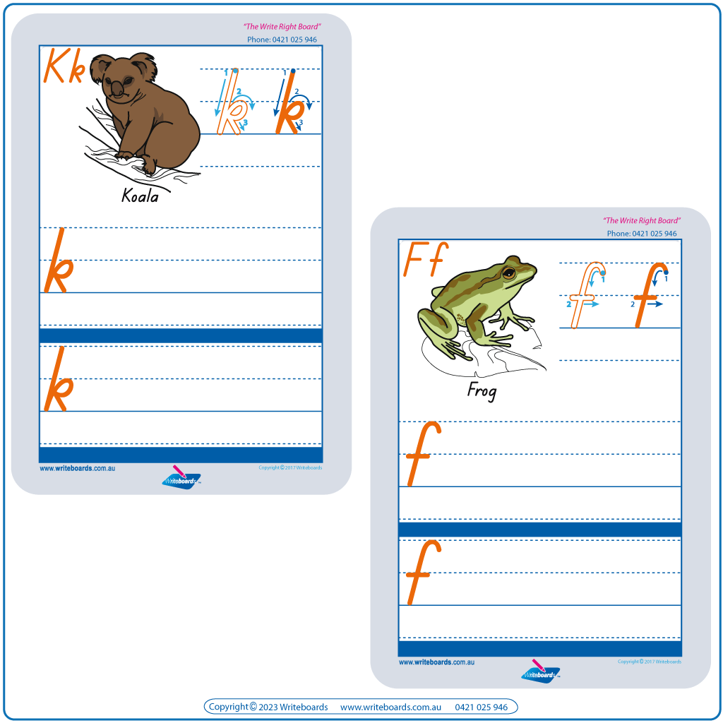 Teach your child TAS Modern Cursive Font with Australian Animal Handwriting Worksheets, TAS Prep Worksheets