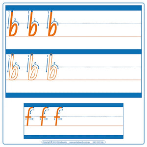 Australian School Starter Kit includes Large Dotted Third letter Worksheets with Directions